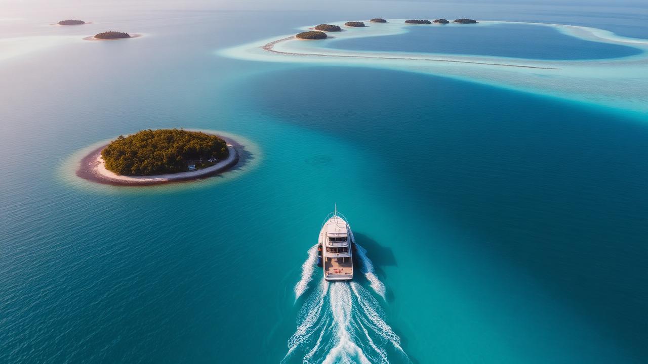 Vessel carrying medical supplies across the Maldives